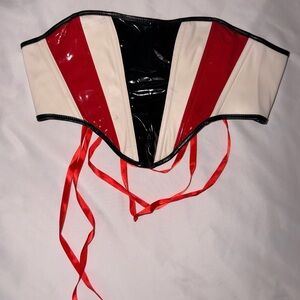 Stylish Red and Black Women's Corset Top